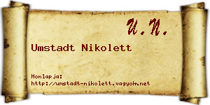 Umstadt Nikolett névjegykártya